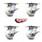 Service Caster 4 Inch Heavy Duty Nylon Caster Set with Roller Bearings and Brakes SCC SCC-35S420-NYR-SLB-4 - alternate 6
